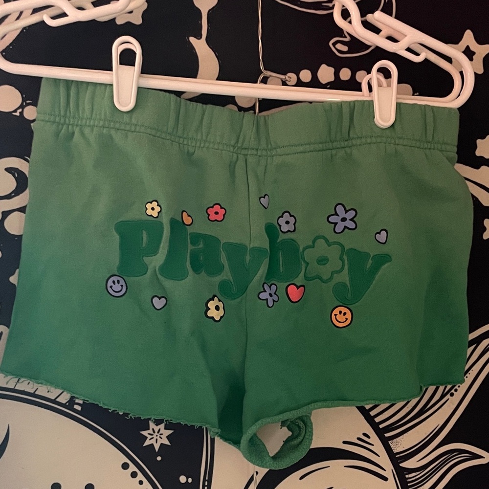 PLAYBOY Kids Floral Green Shorts
